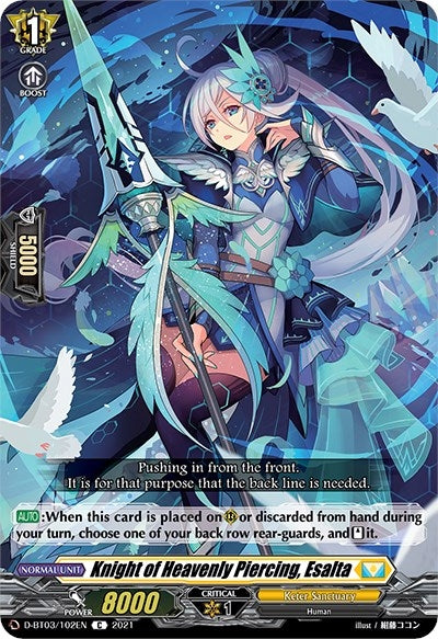 Image for Knight of Heavenly Piercing, Esalta (D-BT03: Advance of Intertwined Stars) (D-BT03/102EN) - Cardfight Vanguard