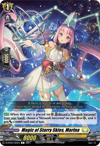 Image for Magic of Starry Skies, Marlna (D-BT03: Advance of Intertwined Stars) (D-BT03/104EN) - Cardfight Vanguard