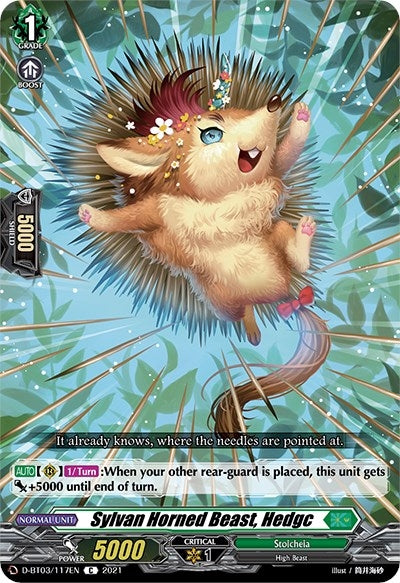 Image for Sylvan Horned Beast, Hedgc (D-BT03: Advance of Intertwined Stars) (D-BT03/117EN) - Cardfight Vanguard