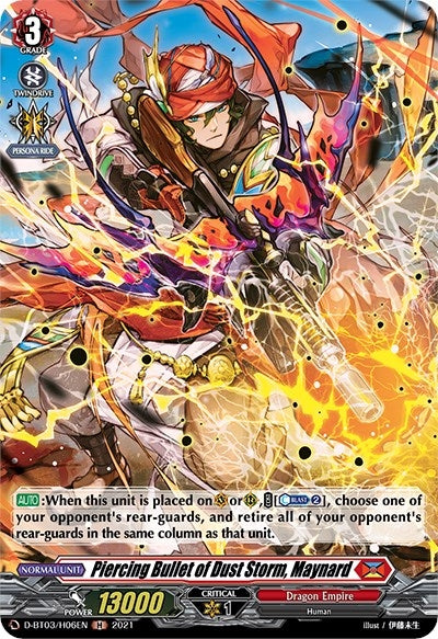 Image for Piercing Bullet of Dust Storm, Maynard (Holo) (D-BT03: Advance of Intertwined Stars) (D-BT03/H06EN) - Cardfight Vanguard