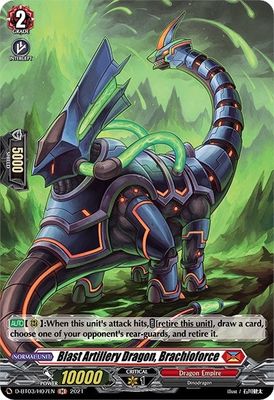 Image for Blast Artillery Dragon, Brachioforce (Holo) (D-BT03: Advance of Intertwined Stars) (D-BT03/H07EN) - Cardfight Vanguard