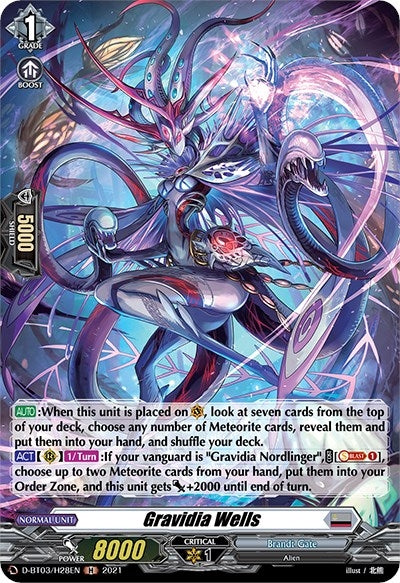 Image for Gravidia Wells (Holo) (D-BT03: Advance of Intertwined Stars) (D-BT03/H28EN) - Cardfight Vanguard