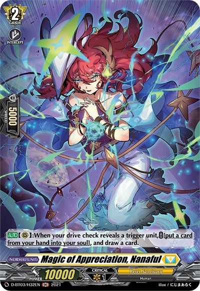 Image for Magic of Appreciation, Nanaful (Holo) (D-BT03: Advance of Intertwined Stars) (D-BT03/H32EN) - Cardfight Vanguard