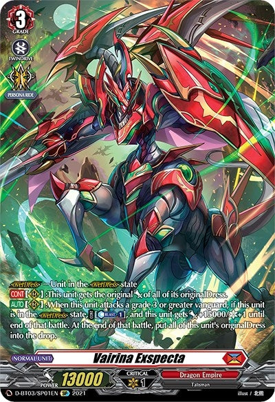 Image for Vairina Exspecta (SP) (D-BT03: Advance of Intertwined Stars) (D-BT03/SP01EN) - Cardfight Vanguard