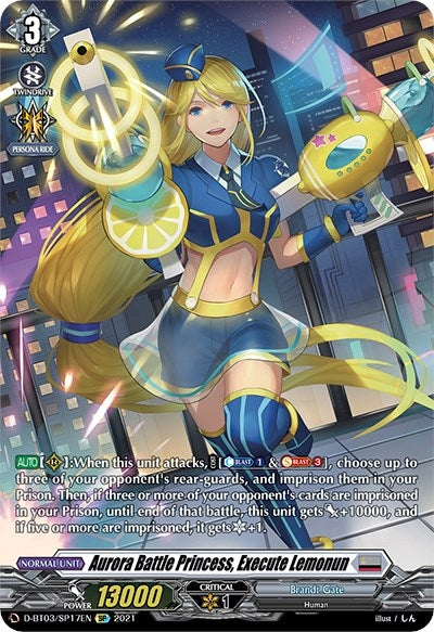 Image for Aurora Battle Princess, Execute Lemonun (SP) (D-BT03: Advance of Intertwined Stars) (D-BT03/SP17EN) - Cardfight Vanguard
