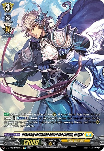 Image for Heavenly Incitation Above the Clouds, Blagar (SP) (D-BT03: Advance of Intertwined Stars) (D-BT03/SP21EN) - Cardfight Vanguard