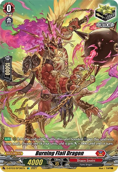 Image for Burning Flail Dragon (SP) (D-BT03: Advance of Intertwined Stars) (D-BT03/SP36EN) - Cardfight Vanguard