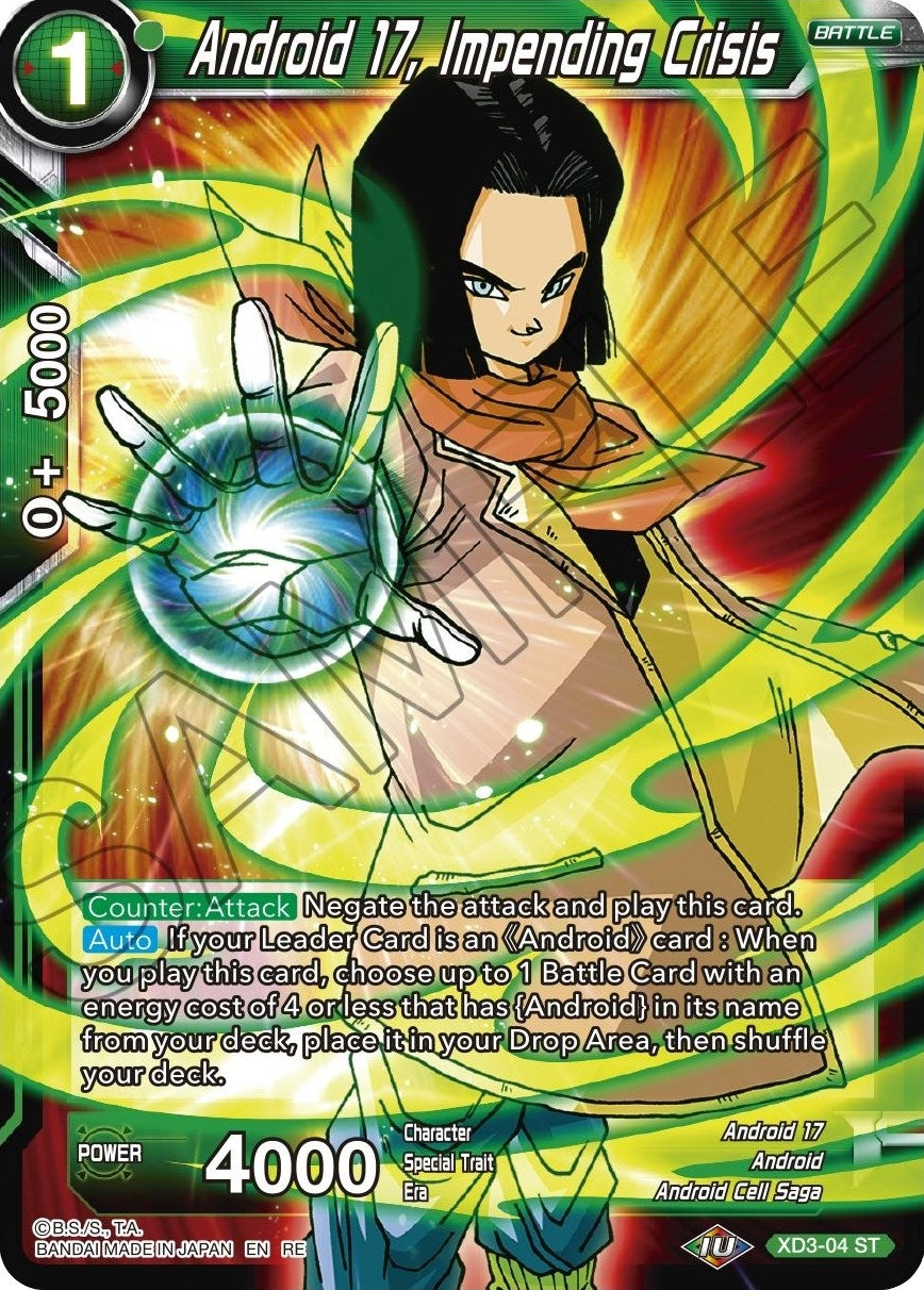 Image for Android 17, Impending Crisis (Mythic Booster) (XD3-04) - Dragon Ball Super: Masters