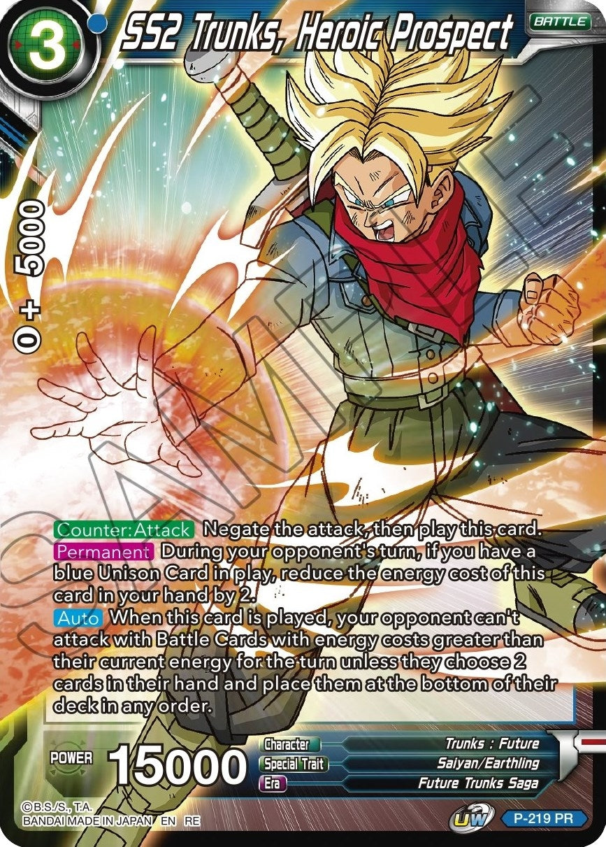 Image for SS2 Trunks, Heroic Prospect (Mythic Booster) (P-219) - Dragon Ball Super: Masters