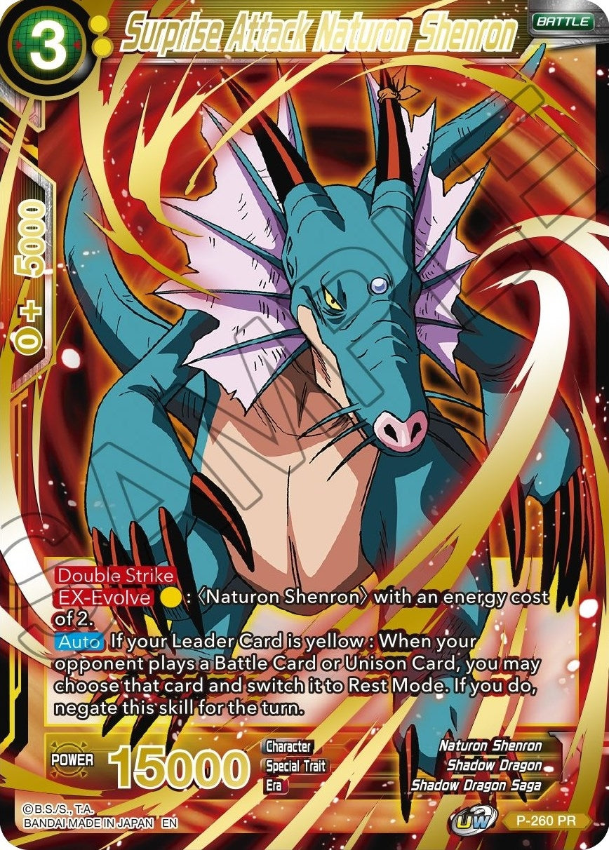 Image for Surprise Attack Naturon Shenron (Gold Stamped) (Mythic Booster) (P-260) - Dragon Ball Super: Masters