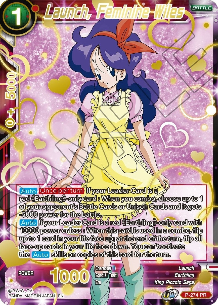 Image for Launch, Feminine Wiles (Gold Stamped) (Mythic Booster) (P-274) - Dragon Ball Super: Masters
