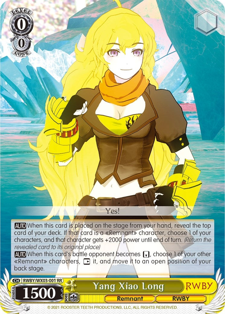 Image for Yang Xiao Long (RWBY) (RWBY/WX03-001 RR) - Weiss Schwarz