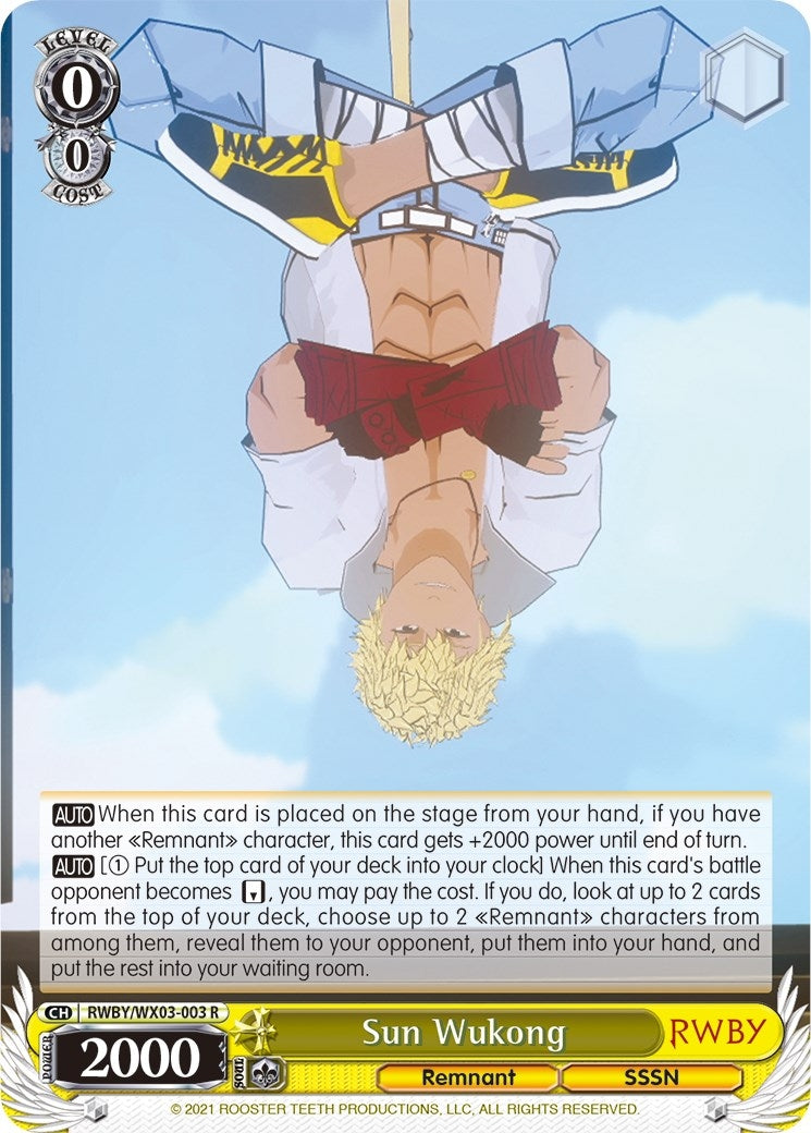 Image for Sun Wukong (RWBY) (RWBY/WX03-003 R) - Weiss Schwarz