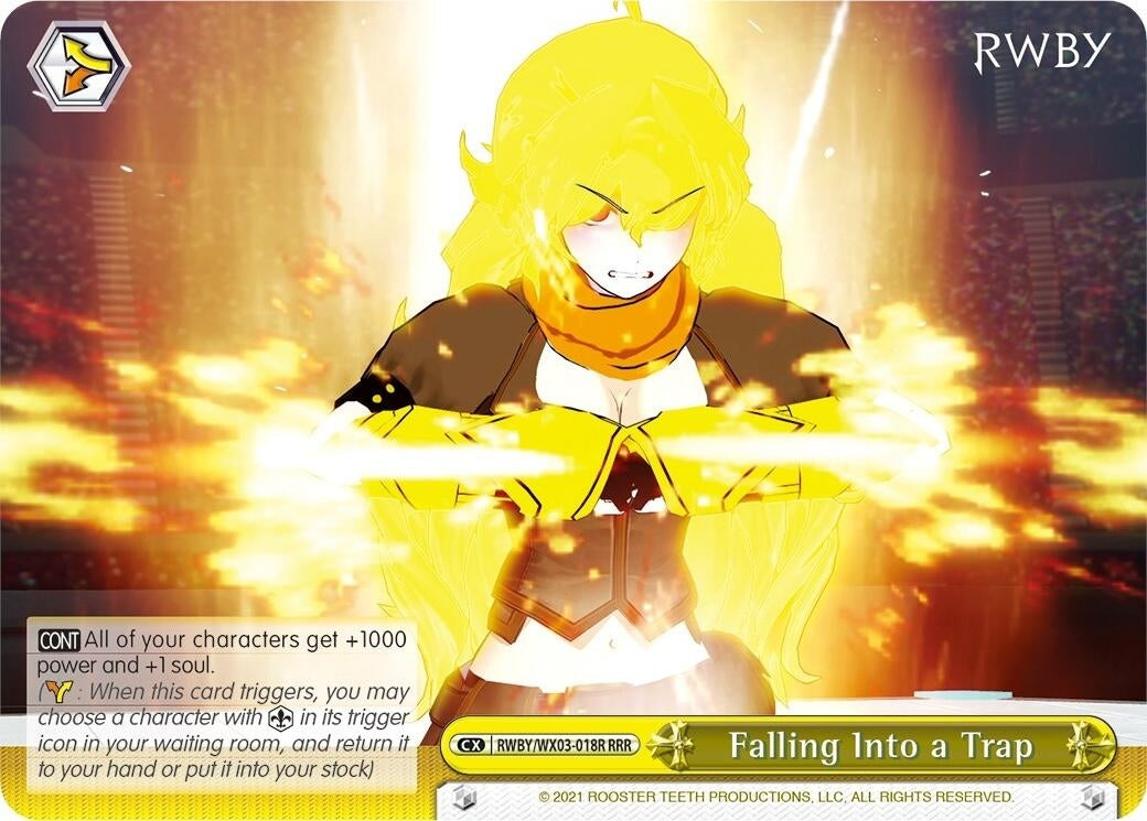 Image for Falling Into a Trap (RRR) (RWBY) (RWBY/WX03-018R RRR) - Weiss Schwarz