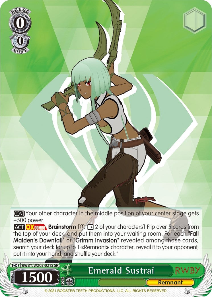Image for Emerald Sustrai (SR) (RWBY) (RWBY/WX03-021S SR) - Weiss Schwarz