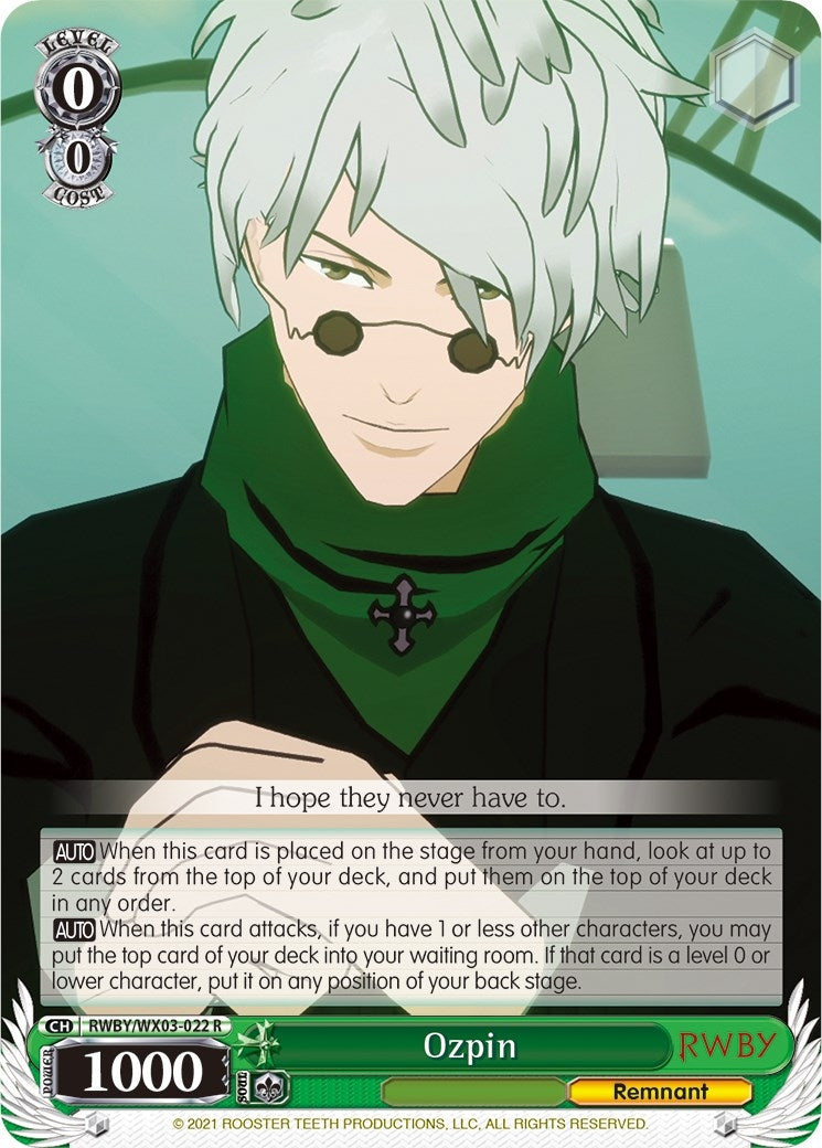 Image for Ozpin (RWBY) (RWBY/WX03-022 R) - Weiss Schwarz