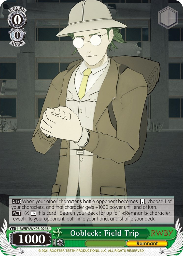 Image for Oobleck: Field Trip (RWBY) (RWBY/WX03-024 U) - Weiss Schwarz