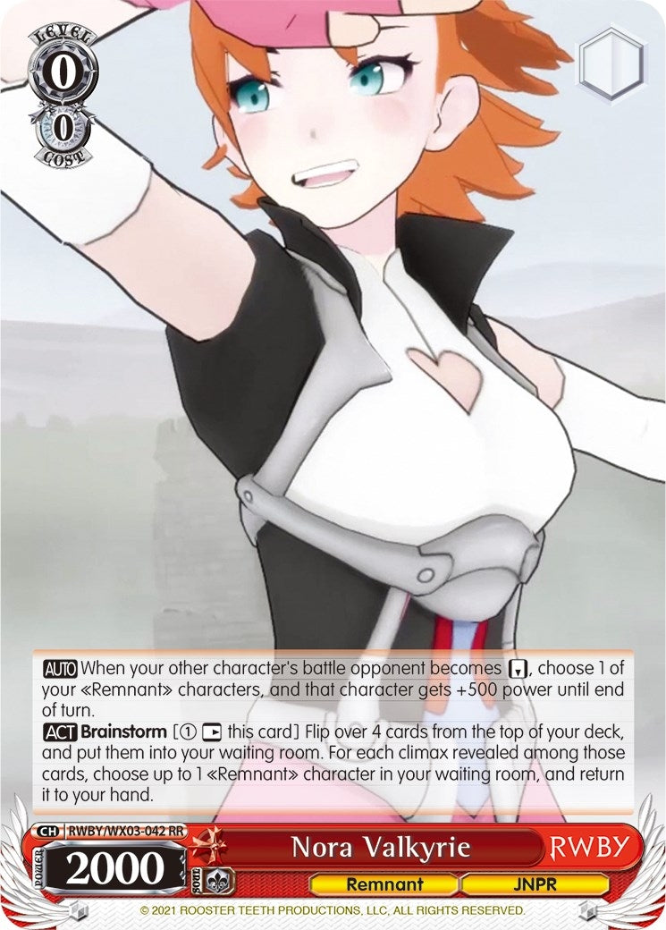 Image for Nora Valkyrie (RWBY) (RWBY/WX03-042 RR) - Weiss Schwarz