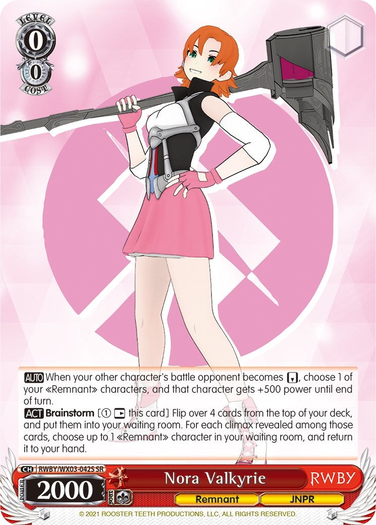 Image for Nora Valkyrie (SR) (RWBY) (RWBY/WX03-042S SR) - Weiss Schwarz