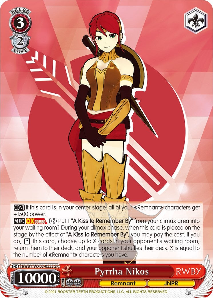 Image for Pyrrha Nikos (SR) (RWBY) (RWBY/WX03-053S SR) - Weiss Schwarz