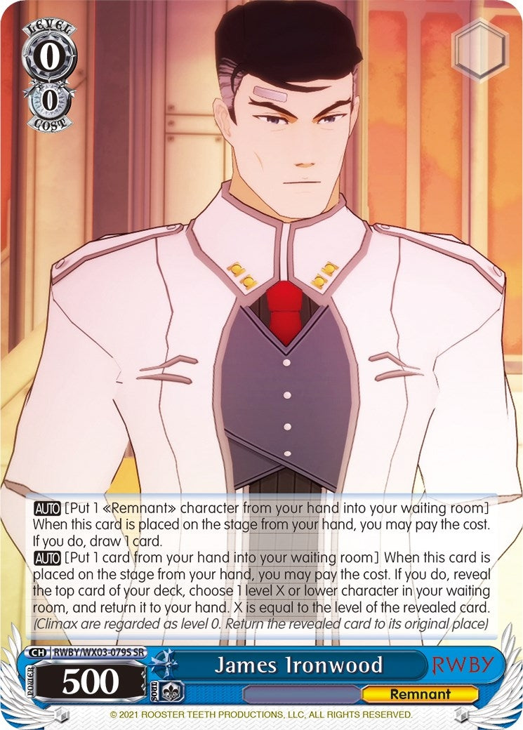 Image for James Ironwood (SR) (RWBY) (RWBY/WX03-079S SR) - Weiss Schwarz