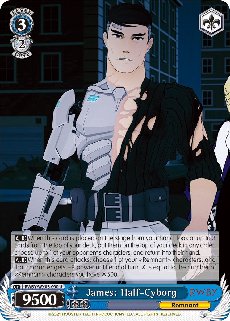 Image for James: Half-Cyborg (RWBY) (RWBY/WX03-090 U) - Weiss Schwarz