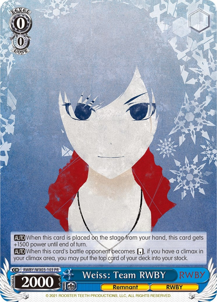 Image for Weiss: Team RWBY (RWBY) (RWBY/WX03-103 PR) - Weiss Schwarz