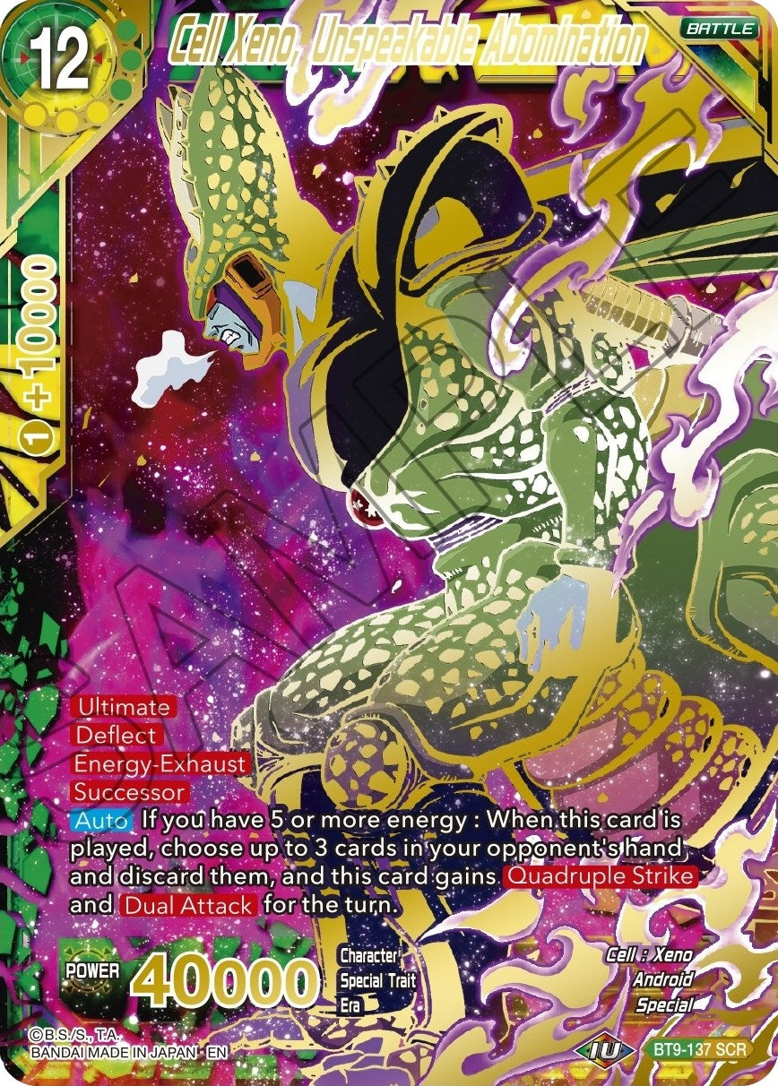 Image for Cell Xeno, Unspeakable Abomination (Gold Stamped) (Mythic Booster) (BT9-137) - Dragon Ball Super: Masters
