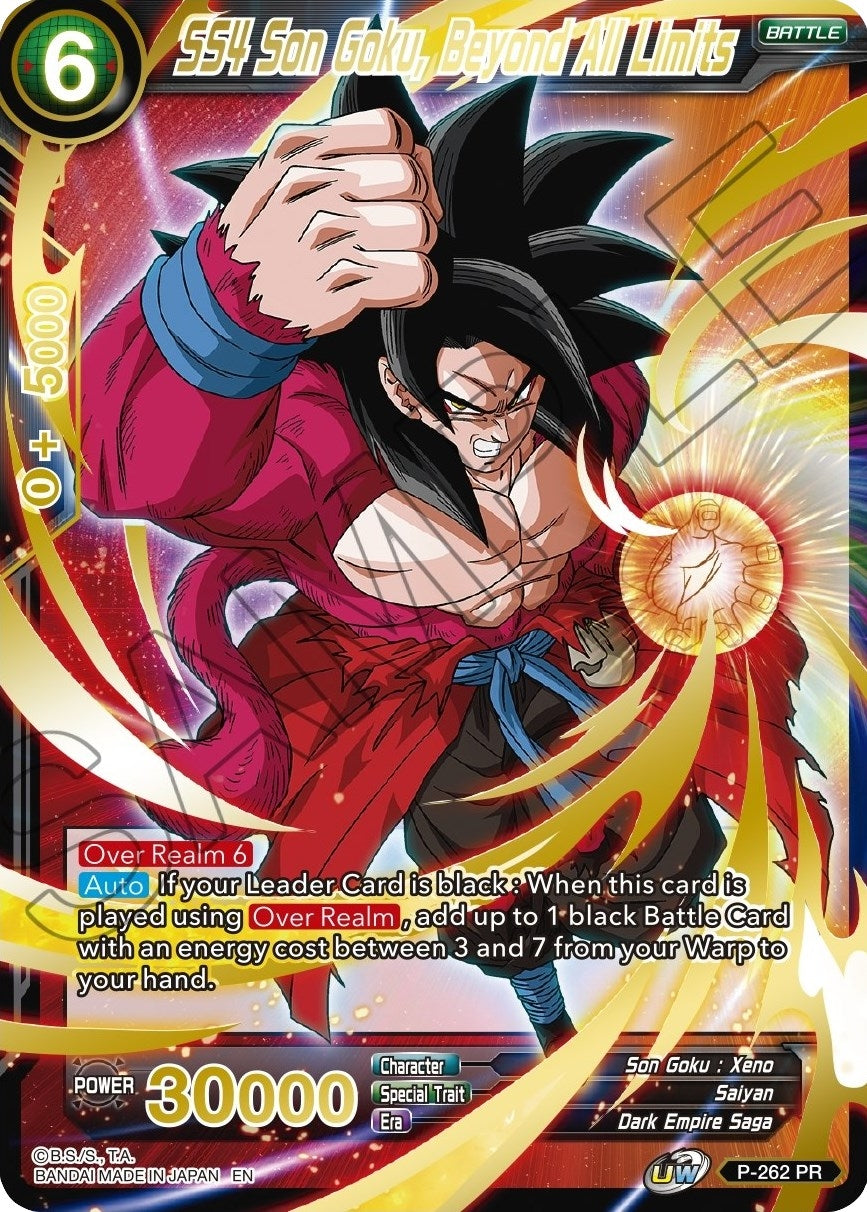 Image for SS4 Son Goku, Beyond All Limits (Gold Stamped) (Mythic Booster) (P-262) - Dragon Ball Super: Masters