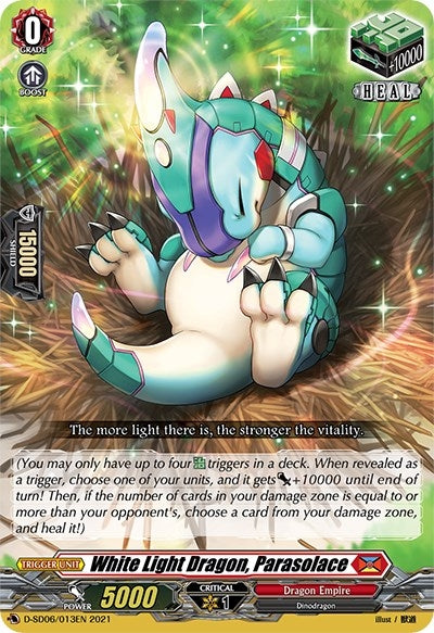 Image for White Light Dragon, Parasolace (D-SD06: Mirei Minae -Sealed Blaze Maiden-) (D-SD06/013EN) - Cardfight Vanguard