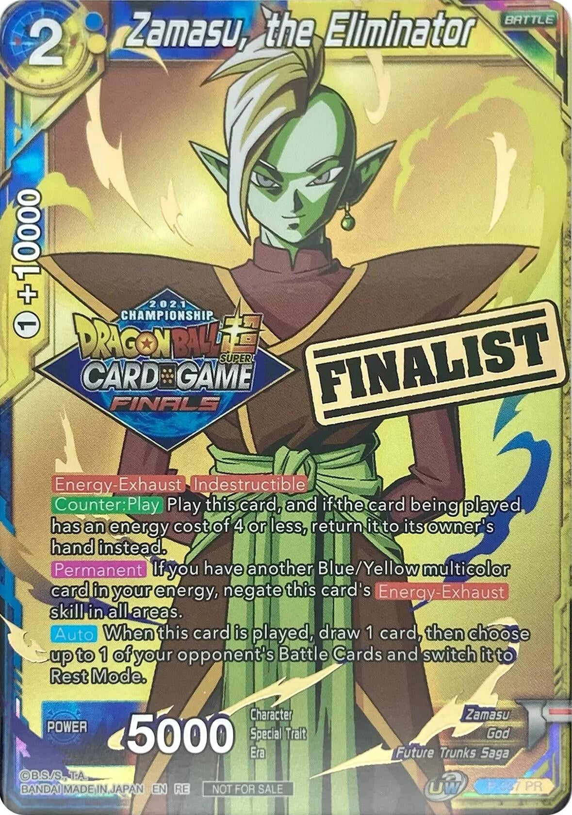 Image for Zamasu, the Eliminator (Championship 2021 Vault Set) (Finalist Gold Stamped) (Promotion Cards) (P-337) - Dragon Ball Super: Masters