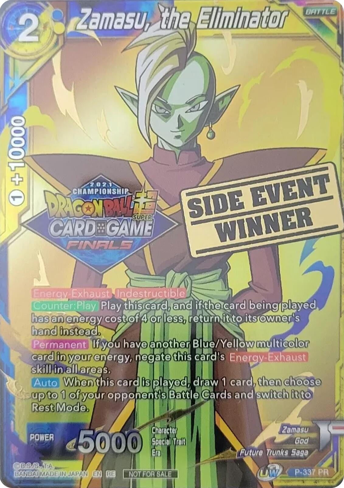 Image for Zamasu, the Eliminator (Championship 2021 Vault Set) (Side Event Winner) (Promotion Cards) (P-337) - Dragon Ball Super: Masters
