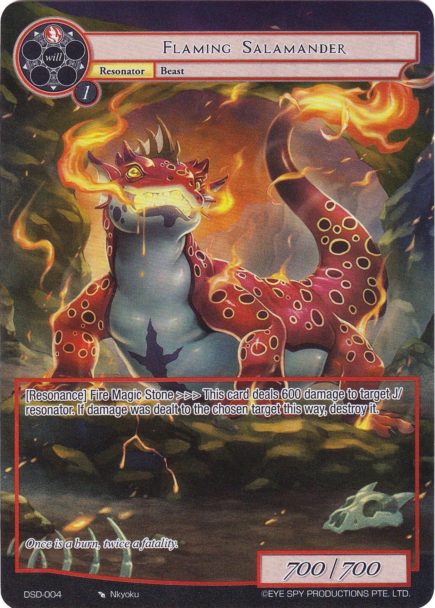 Image for Flaming Salamander (Full Art) (Starter Deck: Tales) (DSD-004) - Force of Will
