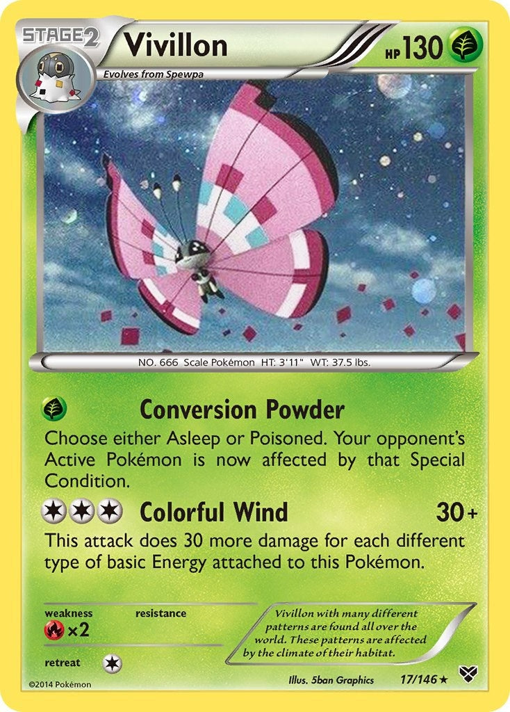 Image for Vivillon - 17/146 (Cosmos Holo) (Blister Exclusives) (017/146) - Pokemon