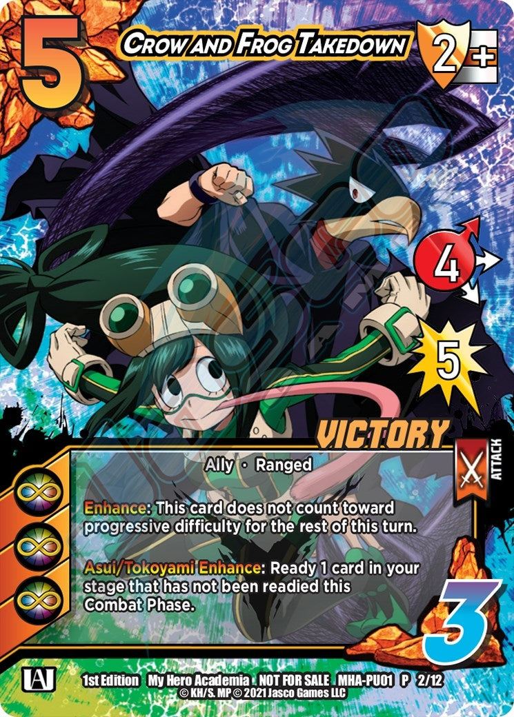 Image for Crow and Frog Takedown (Plus Ultra Pack 1 Victory) (UniVersus: My Hero Academia Promo Cards) (MHA-PU01 2/12) - UniVersus