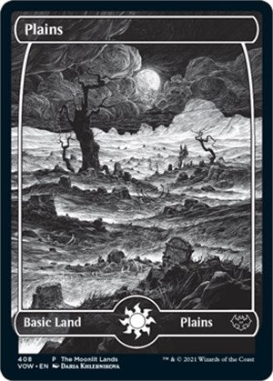 Image for Plains (Moonlit Land) (Foil Etched) (WPN & Gateway Promos) (408) - Magic: The Gathering