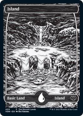 Image for Island (Moonlit Land) (Foil Etched) (WPN & Gateway Promos) (409) - Magic: The Gathering