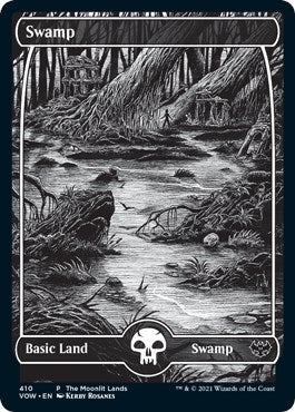 Image for Swamp (Moonlit Land) (Foil Etched) (WPN & Gateway Promos) (410) - Magic: The Gathering