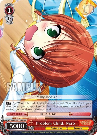 Image for Problem Child, Nero (Promo Cards) (MK/S11-TE04 PR) - Weiss Schwarz