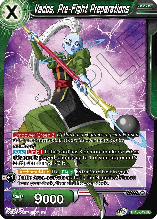 Image for Vados, Pre-Fight Preparations (Realm of the Gods) (BT16-049) - Dragon Ball Super: Masters