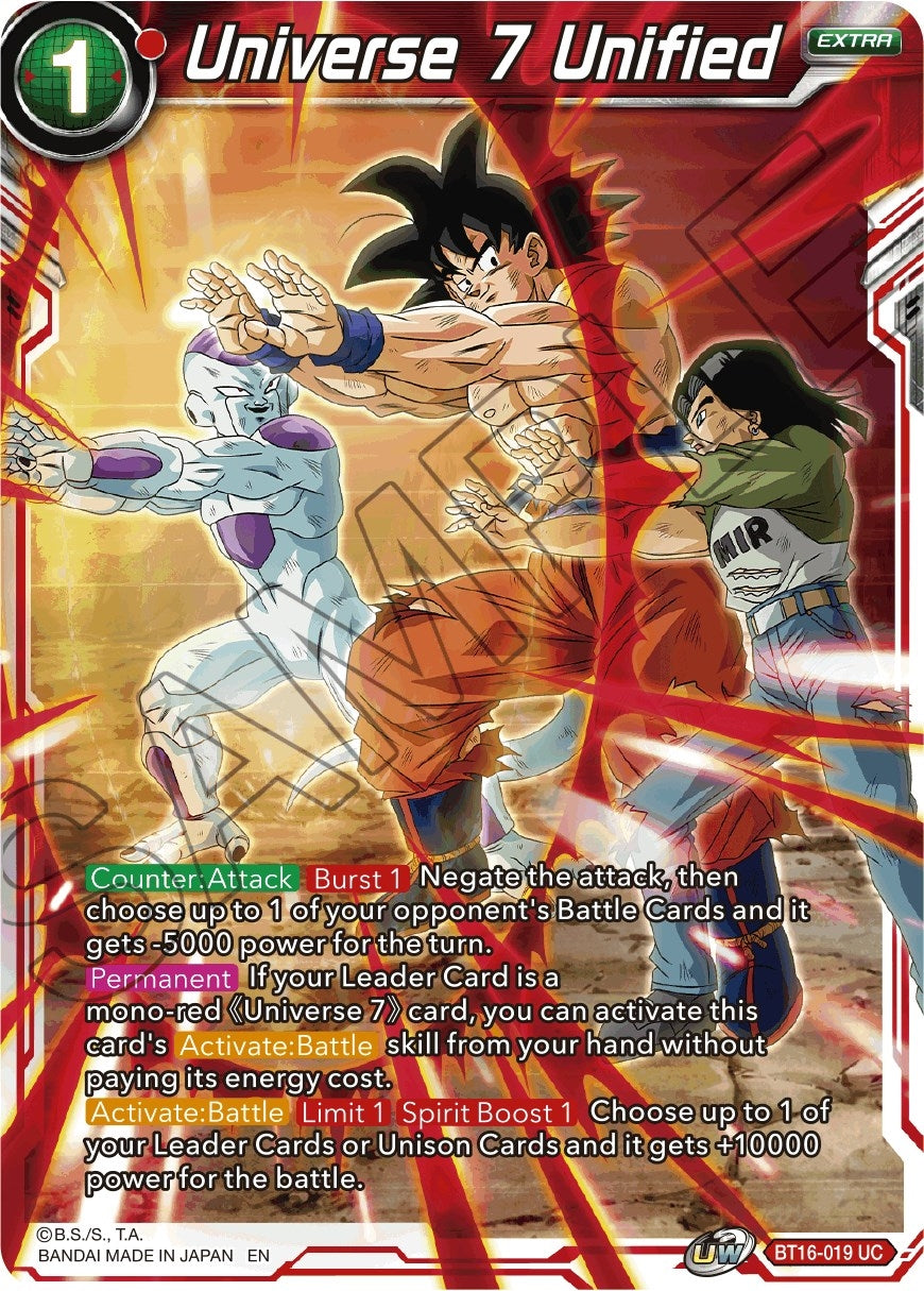 Image for Universe 7 Unified (Realm of the Gods) (BT16-019) - Dragon Ball Super: Masters
