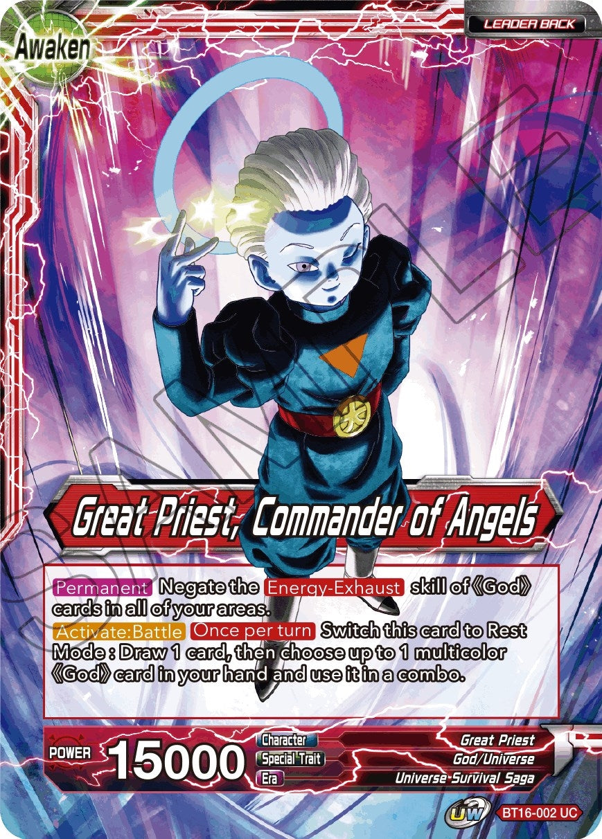Image for Great Priest // Great Priest, Commander of Angels (Realm of the Gods) (BT16-002) - Dragon Ball Super: Masters
