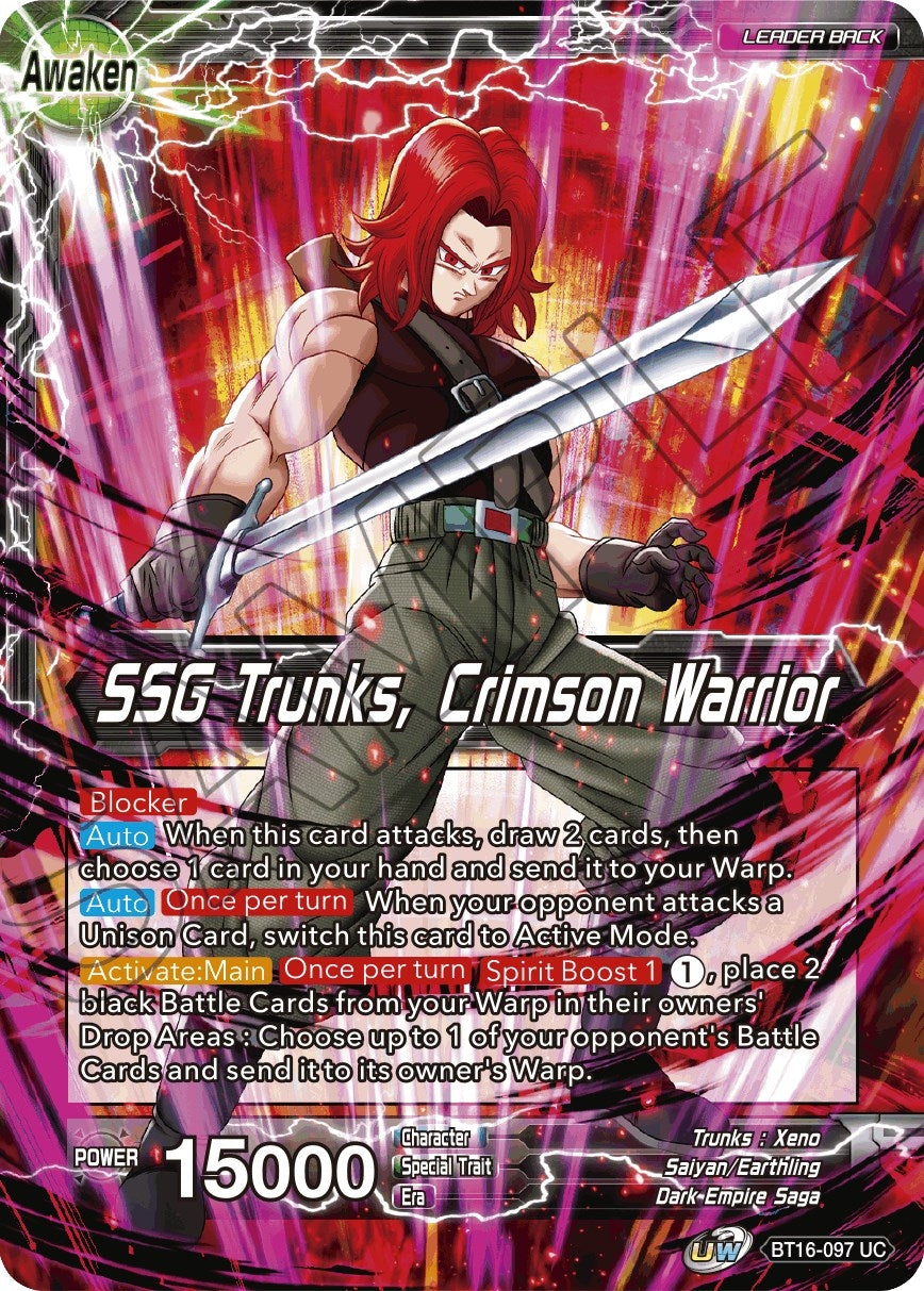 Image for Trunks // SSG Trunks, Crimson Warrior (Realm of the Gods) (BT16-097) - Dragon Ball Super: Masters