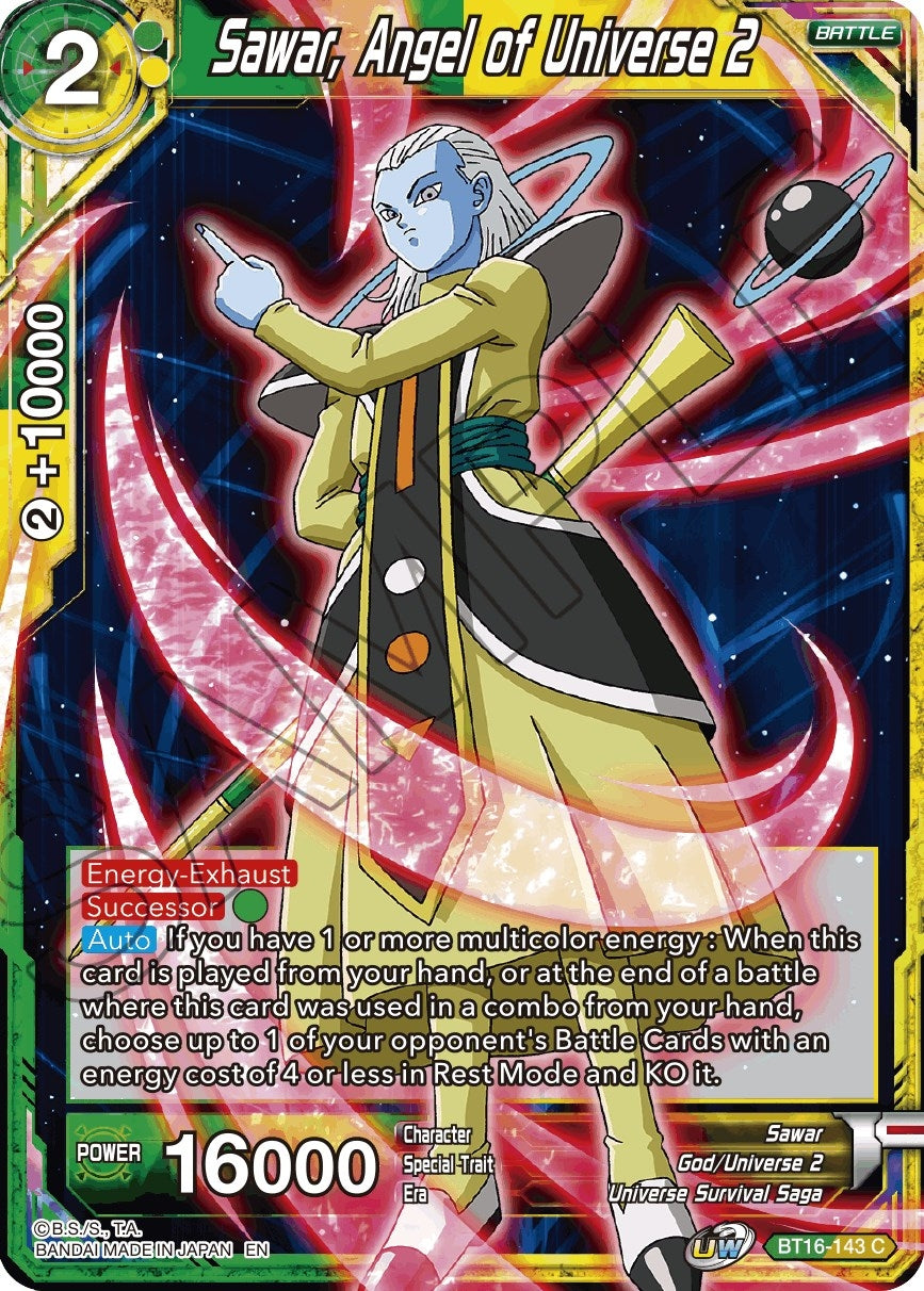 Image for Sawar, Angel of Universe 2 (Realm of the Gods) (BT16-143) - Dragon Ball Super: Masters