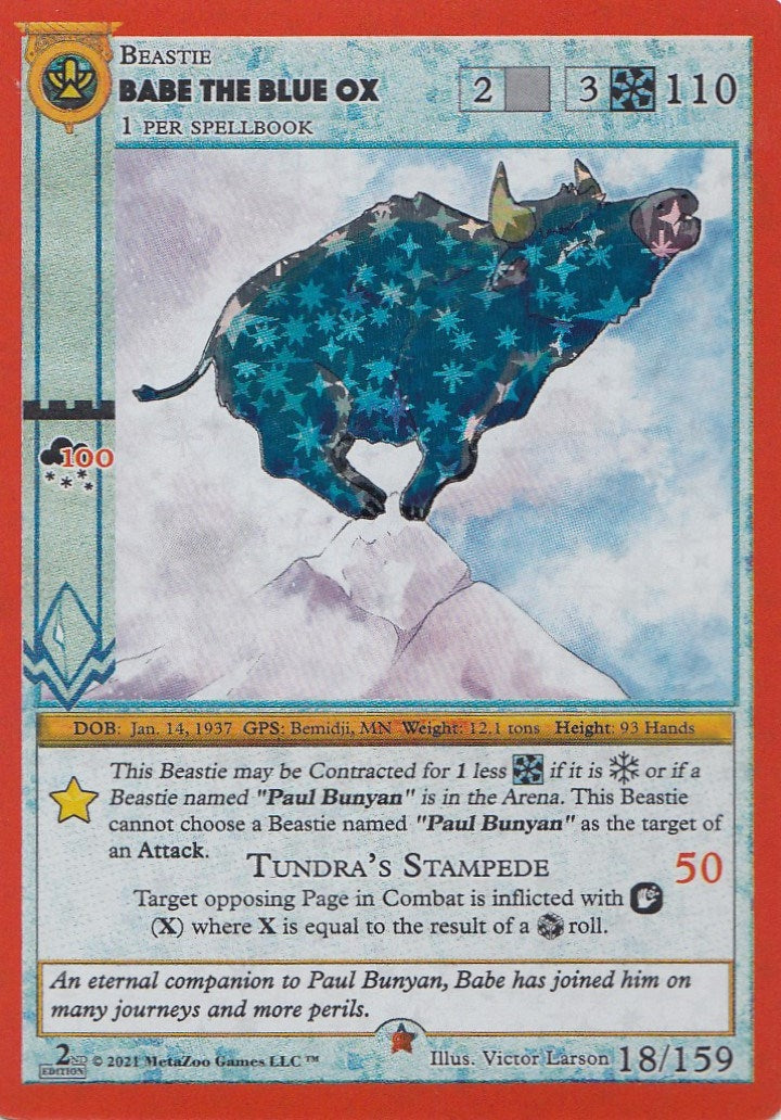 Image for Babe The Blue Ox (Cryptid Nation: Second Edition) (18) - MetaZoo