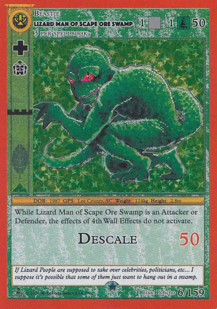 Image for Lizard Man Of Scape Ore Swamp (Cryptid Nation: Second Edition) (6) - MetaZoo