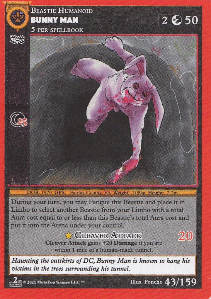 Image for Bunny Man (Cryptid Nation: Second Edition) (43) - MetaZoo