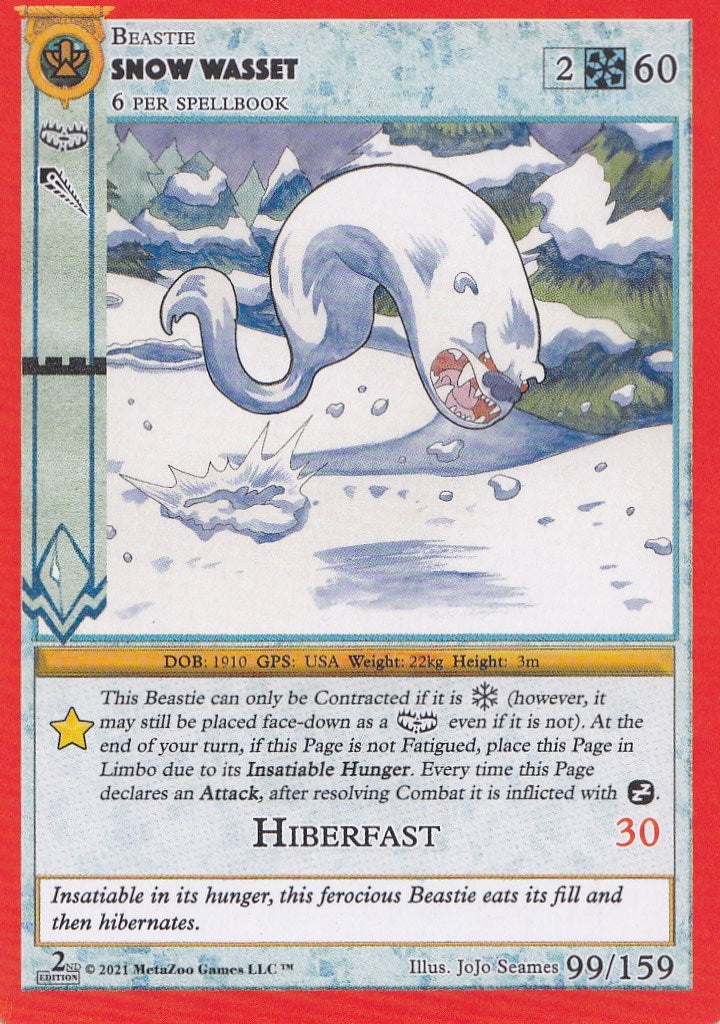 Image for Snow Wasset (Cryptid Nation: Second Edition) (99) - MetaZoo