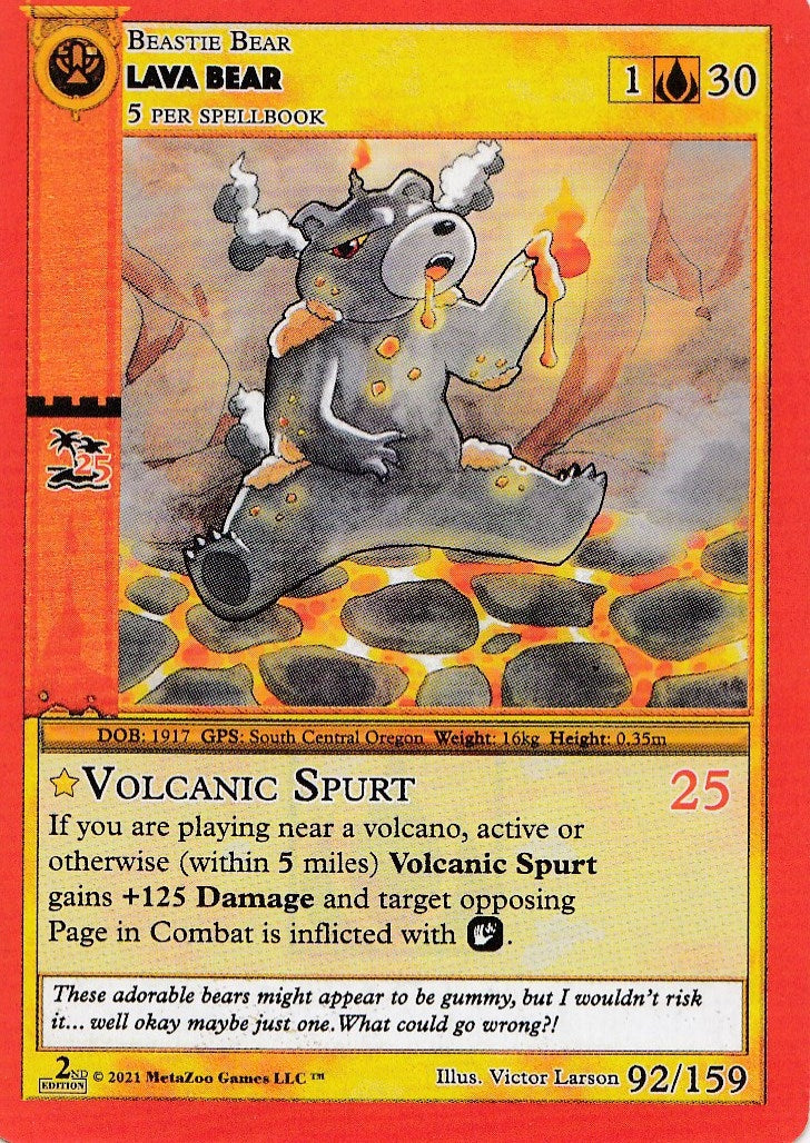 Image for Lava Bear (Cryptid Nation: Second Edition) (92) - MetaZoo