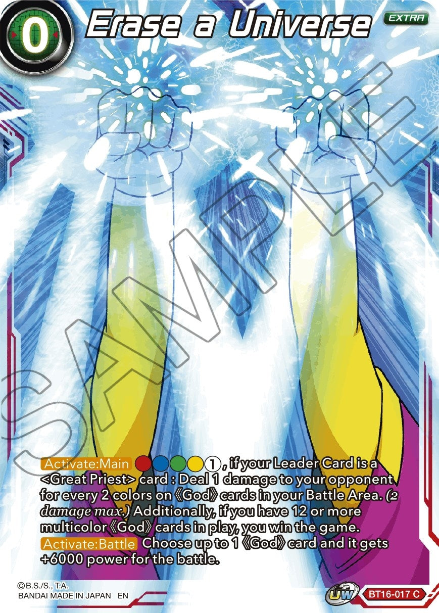 Image for Erase a Universe (Realm of the Gods) (BT16-017) - Dragon Ball Super: Masters